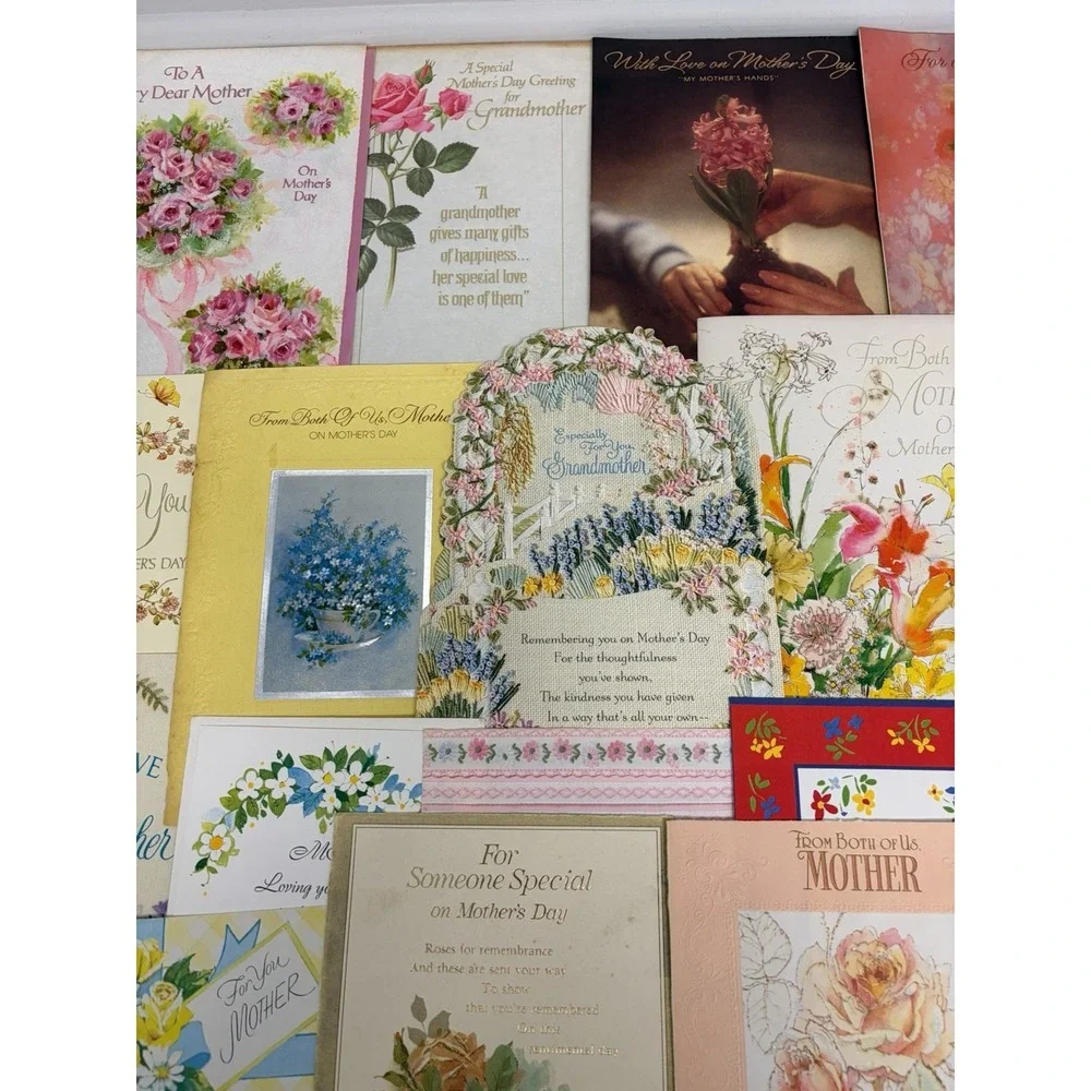 Vintage Mother's Day Greeting Cards Fronts ONLY Scrapbooking Crafts Lot of 50+